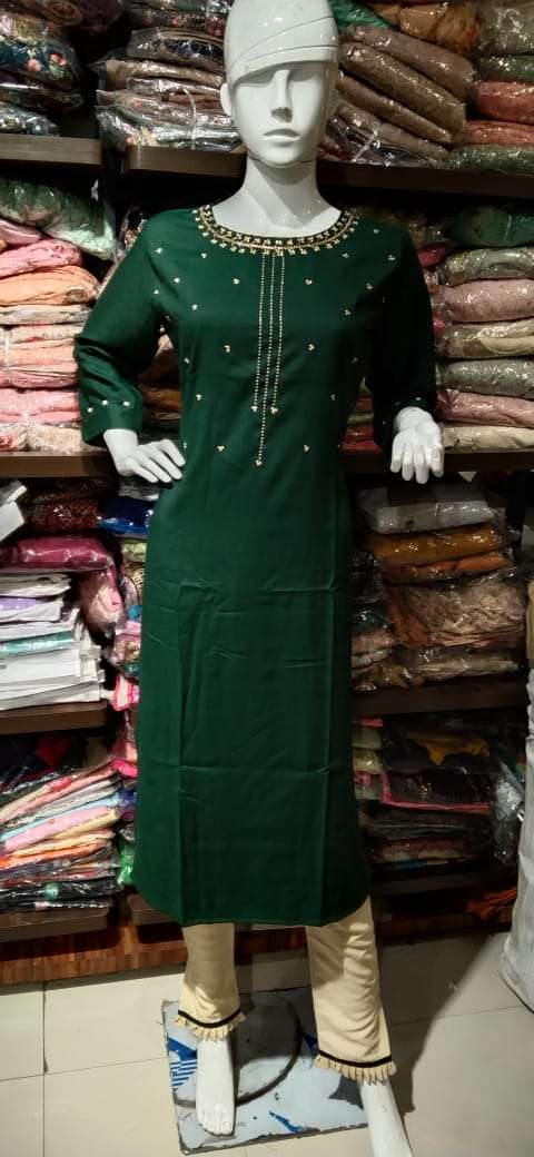 VASTRA MODA PRESENTS VM 188 COTTON WITH HANDWORK TOP AND BOTTOM CONCEPT M TO XXL